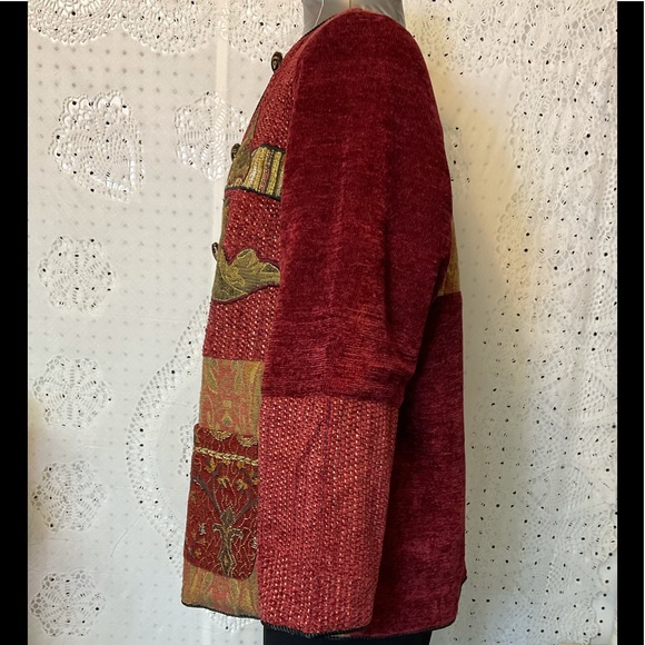 INDIGO MOON Woman’s Sz 1X Jacket NWOT tag; Lagenlook, Bode, Bohemian SALE❗️ - Picture 3 of 8